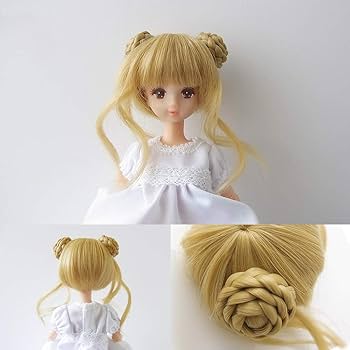 小さめ頭さんとお子様限定価格！本格仕様のリアルスキンウイッグ　子　ブラウン Amazon.co.jp: ニニアンドキノ 小さなドール用ウィッグ 1/6